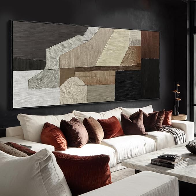 VAYIMDH Textured Wall Paintings Vintage Wall Decor Abstract Canvas Art 32"x70" Artwork for Office Decorations for Dining Room Area