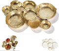 Cluster Serving Tray for Charcuterie – 9 Piece Decorative Bowls Set for Entertaining, Elegant Appetizer Platter with Connected Snack Bowls, Modern Luxury Centerpiece (Gold)