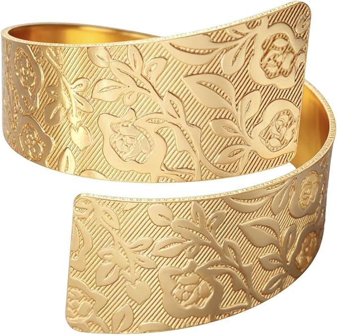 Napkin Rings Set of 12, Irregular-Shaped Metal Napkin Holders with Rose Patterns for Wedding Dining, Holiday Table Decor, Perfect for Home Chefs & Party Planners（Gold）