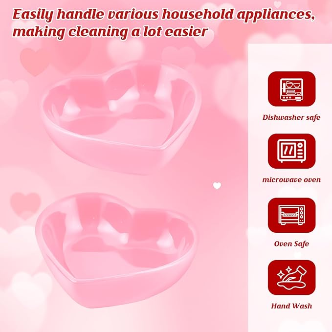 8PCS Heart Shaped Bowl Heart Bowl For Candy Lovers, Office Desk Decor, Home Snack Display, Valentine'S Day, Wedding Celebrations, Birthday Parties,Family Kitchen Use