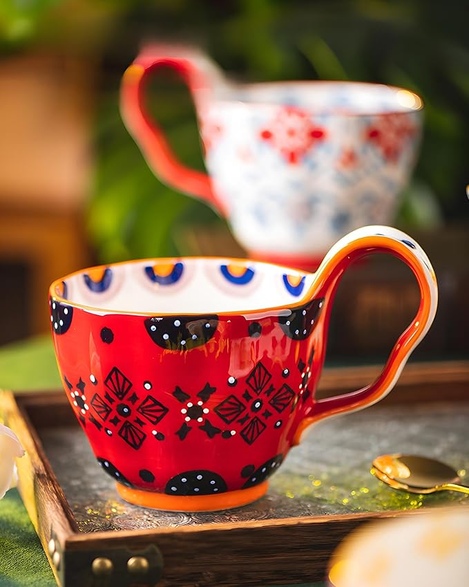 20oz Soup Bowls with Handles, Microwave Safe Large Ceramic Soup Bowl for Chili, Stew, Ice Cream, Berries & Fruits, Gift-Ready for Women, Christmas, Hostess Gifts & Fall Decor