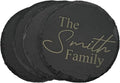 Custom Engraved Personalized Stone Coaster (Set of 4), Custom Wedding Gifts, Home Decor, Bar Table Decor, Drink Slate Coaster Set