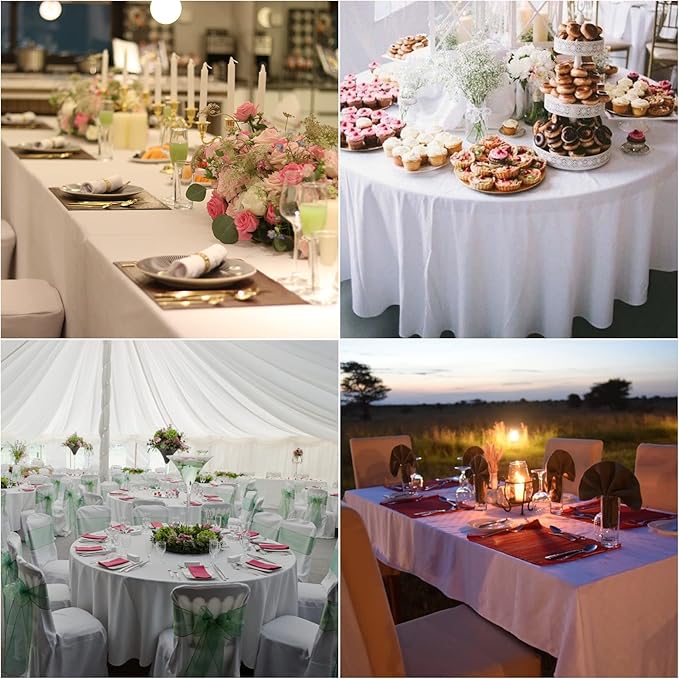 Fokitut 2 Pack Waterproof Square Tablecloth, 70x70 Inch, Stain Resistant and Wrinkle Polyester Table Cloth, Fabric Table Cover for Kitchen Dining, Wedding, Party, Holiday Dinner-Emerald