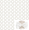 60Pcs Pearl Napkin Rings,Imitation Pearl Beaded Napkin Ring Holder,Serviette Napkins Rings Bulk for Wedding Reception Dinner Table Decor Banquet Home Party (White&Silver, 60Pcs)