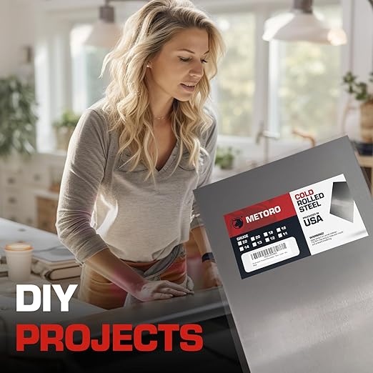 16-Gauge Mild CRS Steel Sheet - Formable, Weldable, Magnetic, Smooth Surface - Industrial-Grade Metal Plate for DIY Projects, Fabrication, and More. (5, .060 x 12 x 12)