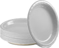 Disposable Paper Plates Silver, 7 Inch Paper Dessert Plates, Strong and Sturdy Disposable Plate for Party, Dinner, Holiday, Picnic, or Travel Party Plate, Pack of 50