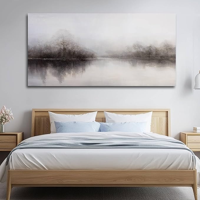 CHUDANHAO Abstract Tree Wall Art, 29x58 Inch, Framed Canvas Print, Perfect for Bedroom, Living Room, Dining Room