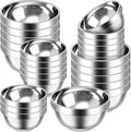 Mimorou 20 Pack 304 Stainless Steel Bowls Set 13oz 20oz Metal Double Walled Insulated Snack Mixing Lightweight Multipurpose Toddler Dinner Bowls for Ice Cream, Cereal, Snack