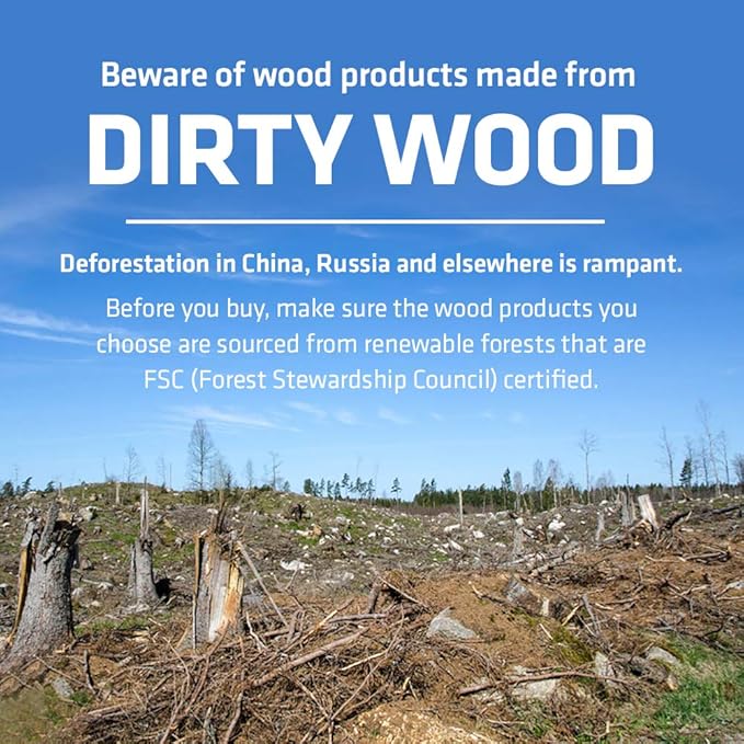 Disposable Wooden Cutlery Set - 100% Home Compostable - 2000 Knives, 6.5" Wooden Knives, Eco-Friendly, Organic, Sustainable and Carbon Neutral Certified