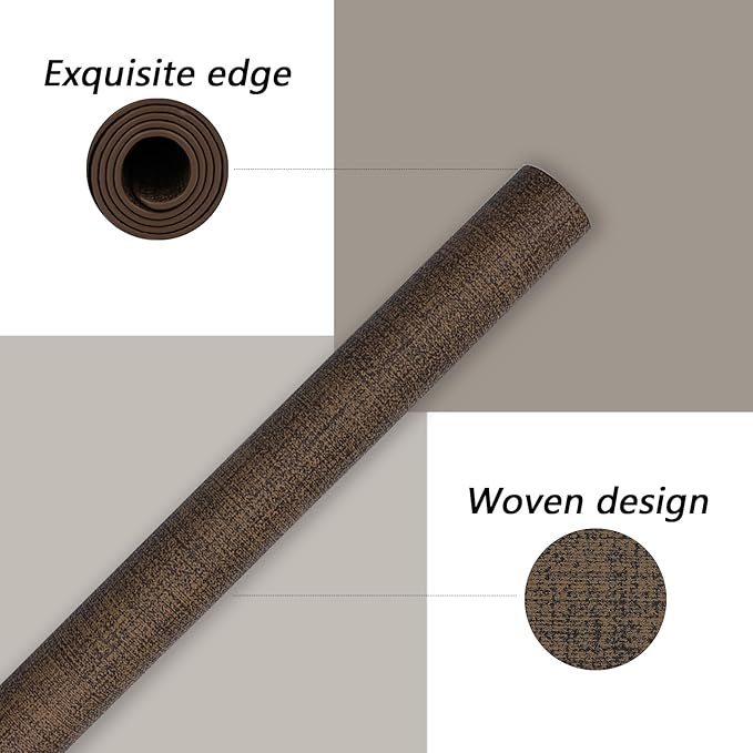 Placemats Set of 6 Faux Leather Heat Resistant Tables Mats Waterproof Oilproof Wipeable Reversible Anti-Slip Place Mats for Kitchen/Dining/Party/Outdoor 11.8" x 16.9", Brown