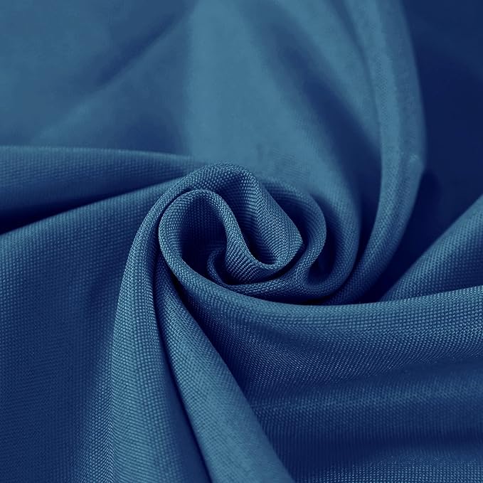 Fokitut 2 Pack Waterproof Round Tablecloth, 90 Inch, Stain Resistant and Wrinkle Polyester Table Cloth, Fabric Table Cover for Kitchen Dining, Wedding, Party, Holiday Dinner-Mediterranean Blue