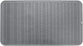 Silicone Dish Drying Mat for Multiple Usage,Easy clean,Eco-friendly,Heat-resistant Silicone Mat for Kitchen Counter or Sink,Refrigerator or Drawer Liner Grey 4XL 32 inches x 18 inches