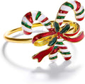 Napkin Rings Set of 6 Napkin Rings for Dinner Party, Wedding, Birthday Christmas, Holidays, Thanksgiving(Crutch)