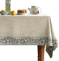 ISAENNE Designer Vintage Linen Elegant Long Tablecloth Rectangle,Chinoiserie Floral Table Cloth,Anti-Wrinkle Decor Table Cover for Dining Thanksgiving Kitchen Christmas,63"*94"-Segerman B
