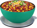 served Large Insulated Serving Bowl with Lid (100oz/3QT) - Double-Walled Stainless Steel Bowl for Hot & Cold Food - Vacuum Insulated, Spill-Resistant Thermal Bowl for Parties, Casseroles, Tailgates