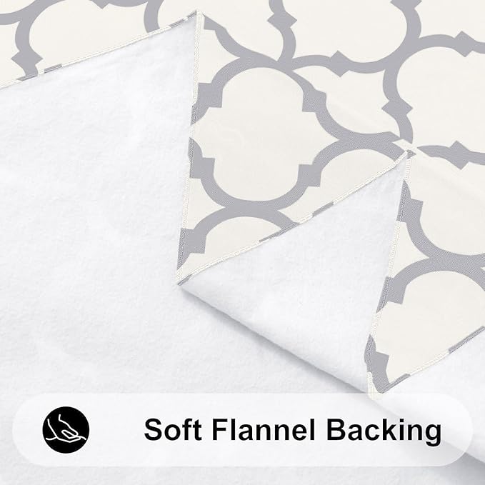 Smiry Rectangle Table Cloth, Waterproof Vinyl Tablecloth with Flannel Backing for Rectangle Tables, Wipeable Spillproof Plastic Tablecloths for Dining, Camping, Indoor and Outdoor (60"x102", Beige)