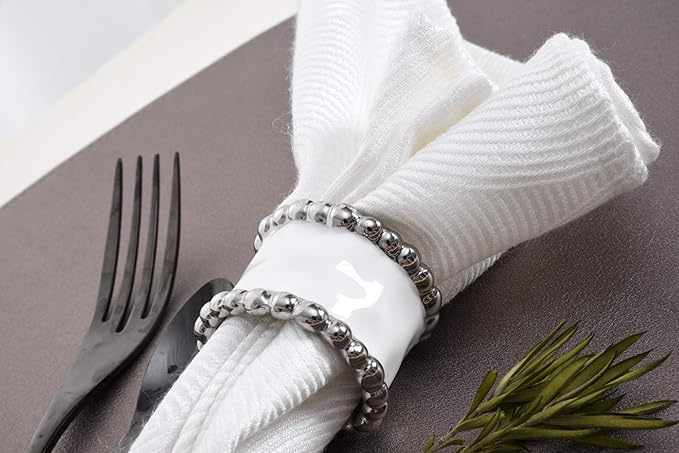 Pampa Bay Porcelain Salerno Napkin Ring - Set of 4