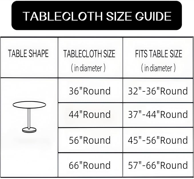 Walrus Round Vinyl Fitted Tablecloth with Flannel Backing Elastic Edge Design Table Cover Waterproof Oil-Proof PVC Table Cloth Stain-Resistant Best for 32"-36" Round
