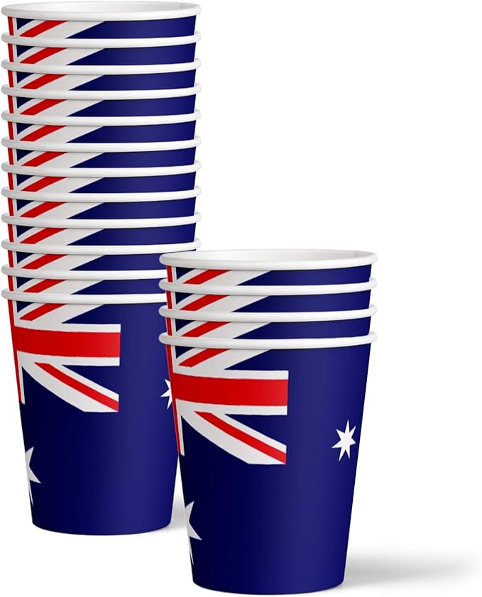 Australian Flag Australia Birthday Party Supplies Set Plates Napkins Cups Tableware Kit for 16