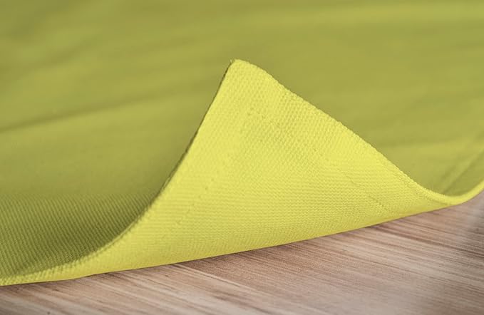 Calicot Placemats Set of 6 100% Cotton Washable Cloth Place Mats, Reusable Table Mats for Spring/Summer & Thanksgiving Christmas Decorations Kitchen Dining Party Wedding (Lemon Yellow, 13" x 19")