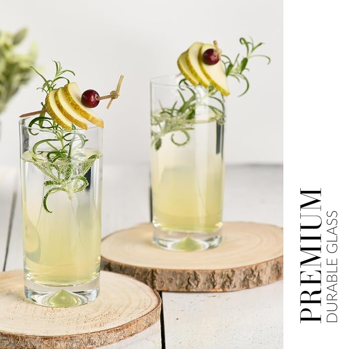 Krosno Water Juice Drinking Glasses, Set of 6, 10 oz, Mixology Collection, Ideal for Everyday Use, Cold Drinks Glasses, Dishwasher Safe, Made in Europe