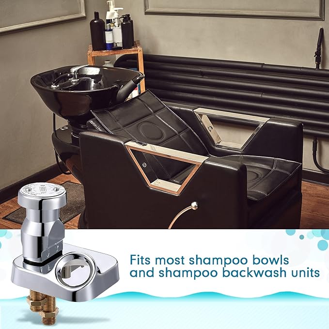 Shampoo Bowl Vacuum Breaker Kit Shampoo Bowl Faucet Salon Sink Parts Shampoo Sink Parts for Replacement (8 Pcs)