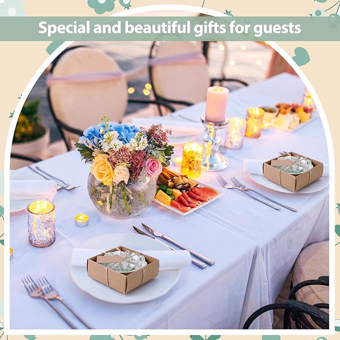 12 Pcs Wedding Favors for Guests Small Ceramic Bowl Bulk Gifts Set 3.3 Inch Floral Design Mini Dipping Sauce Dish with Card Box for Bridal Pooja Baby Shower Birthday Guest Gift (Sage Green)