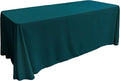 LA Linen Polyester Poplin Washable Rectangular Tablecloth, Stain and Wrinkle Resistant Table Cover 90x132, Fabric Table Cloth for Dinning, Kitchen, Party, Holiday 90 by 132-Inch, Teal Dark