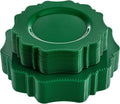 COLOSUS Disposable Party Plastic Plates 60Pcs, Green plastic Party Plates, Heavy Duty 30 Dinner plate 10.5” and 30 Salad/Dessert Plate 8.25” for St. Patrick's Day