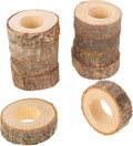 Rustic Wooden Napkin Rings,Handmade Creative Napkin Round Holder for Dinner Table & Wedding Party Decoration Napkin Rings (10)