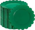 SUT 72Pcs 7.5" Green Plastic Plates - Heavy Duty Disposable Tableware for Weddings, Parties, Events | Eco-Friendly Dessert & Appetizer Serving, Fancy Disposable Plates (72 Count)