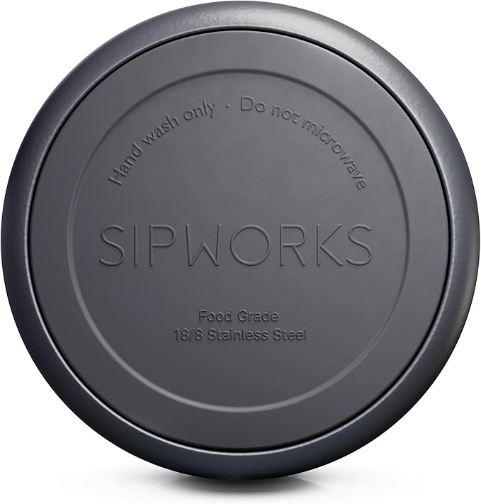 Sipworks Stainless Steel Dog Bowl – 32oz Weighted Metal Food and Water Bowls for Dogs and Cats with Non-Slip Base - Pet Bowls for All Breeds Sizes for Travel & Outdoor Play | Iron Smoke