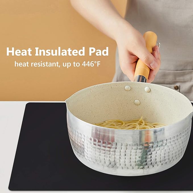 Gartful Extra Large Silicone Mats for Countertop, 28" by 20" Multipurpose Mat, Counter Table Protector, Desk Saver Pad, Placemat Nonstick Nonskid Heat-Resistant Pad, Black