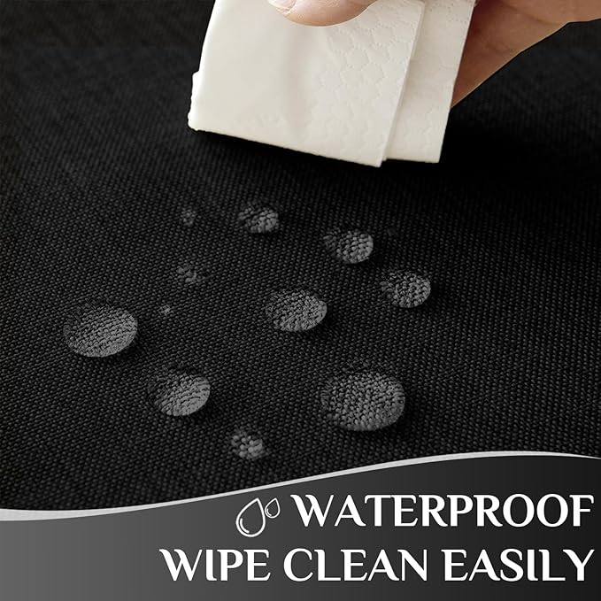 Softalker Black Tablecloths 70x52 Inch Rectangle Linen Textured Outdoor Table Cloth Stain and Wrinkle Resistant Table Cover for Spring,Easter,Summer,Party,Garden,Coffee Modern Decor Small Tabletop