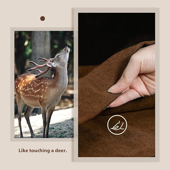 BALCONY & FALCON Rectangle Tablecloth Washable Wrinkle Resistant and Water Proof Table Cloth Decorative Linen Fabric Tablecloths for Dining Parties Kitchen Wedding and Outdoor Use (Brown, 57x118)