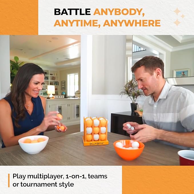Tournament Edition – Wood Game Set with 36 Battle Cards – Fast-Paced Family & Party Game of Strategy, Skill & Chance – Fun Gift for Kids, Teens & Adults