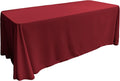 LA Linen Polyester Poplin Washable Rectangular Tablecloth, Stain and Wrinkle Resistant Table Cover 90x156, Fabric Table Cloth for Dinning, Kitchen, Party, Holiday 90 by 156-Inch, Cranberry