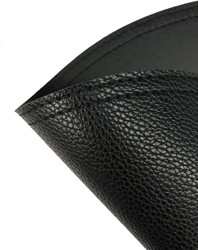 Set of 6 Faux Leather Round Placemats and Coasters, Coffee Mats Kitchen Table Mats, Waterproof, Easy to Clean for Kitchen Dining Round Table