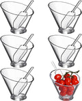 Sawysine 12 Pcs Acrylic Clear Serving Bowls with Plastic Kitchen Scoops Salad Serving Bowls Popcorn Scoops Angled Candy Bowl for Salad Cooking Parties(24 oz)