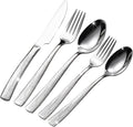 40-Piece Silverware Set for 8, CITESANA Heavy Duty Stainless Steel Flatware Set with Ripple Handles, Mirror Polished Kitchen Cutlery Set