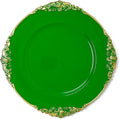 allgala Heavy Quality Round Charger Plates - Chargers for Dinner Plates - Set of Charger Plates for Table Decor - Ideal for Weddings, Thanksgiving Parties & Holidays - Floral Green (13-Inch 6-Pack)