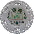 crafts look Alabaster Inlay Plate Handmade Home Decor