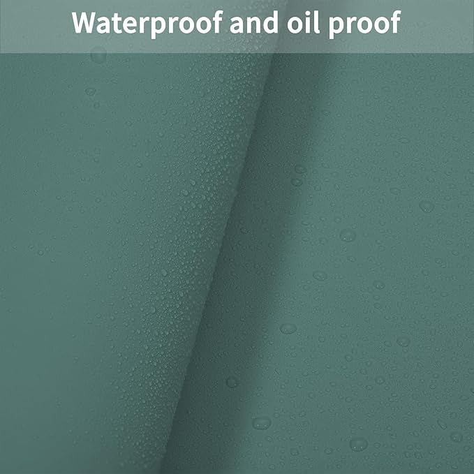 Leather Table Cover,1.8mm Thick,36x60 Inch Table Protector,Table Protector for Dining Room Table,Dining Table Cover,Table Cover Protector,Table Pad,(Aqua Blue+Gray,36x60)