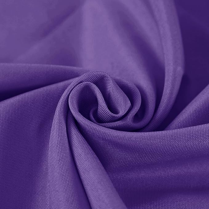 Fokitut 2 Pack Waterproof Round Tablecloth, 90 Inch, Stain Resistant and Wrinkle Polyester Table Cloth, Fabric Table Cover for Kitchen Dining, Wedding, Party, Holiday Dinner-Purple