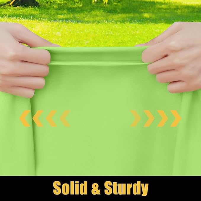 Smiry Rectangle Picnic Table Cloth, Waterproof Elastic Fitted Tablecloths for 5 Foot Tables, Washable Polyester Table Cover for Camping, Indoor and Outdoor (Lime Green, 30"x60")