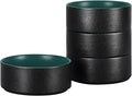GZG Ceramic Cereal Bowls Set of 4,6 Inch Stoneware Salad Bowls,Dishwasher and Microwave Safe,Stackable,Scratch Resistant for Oatmeal,Fruit,Salads and Ricel(Dark Green)