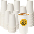 [200 Pack] 16 oz Coffee Cups, Disposable Paper Coffee Cups, Hot Coffee Cup, Perfect for Party, Picnic, Travel, and Events