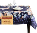 Maison d' Hermine Table Cloth Rectangle Table 100% Cotton 70 x 108 Inches Fall Tablecloth Reusable Everyday Use for Thanksgiving Christmas Decorations Dining Farmhouse Party (Pumpkin Blues)