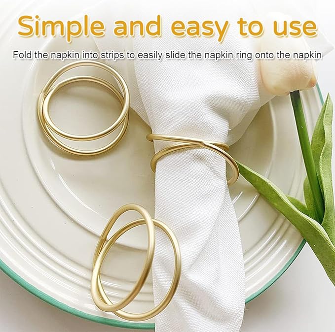 Napkin Rings, 12PCS Metal Spiral Napkin Buckles, Modern Minimalist Dining Table Decorations for Daily Use, Christmas, Wedding, Dinner, Party, Banquet