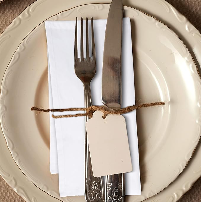 Urban Villa Cloth Napkins White Dinner Napkins Set of 12 (18X18 Inches) 100% Cotton Absorbent Washable Durable Reusable Ideal for Hotel Collection Farmhouse Party Thanksgiving Fall Dinner Napkins